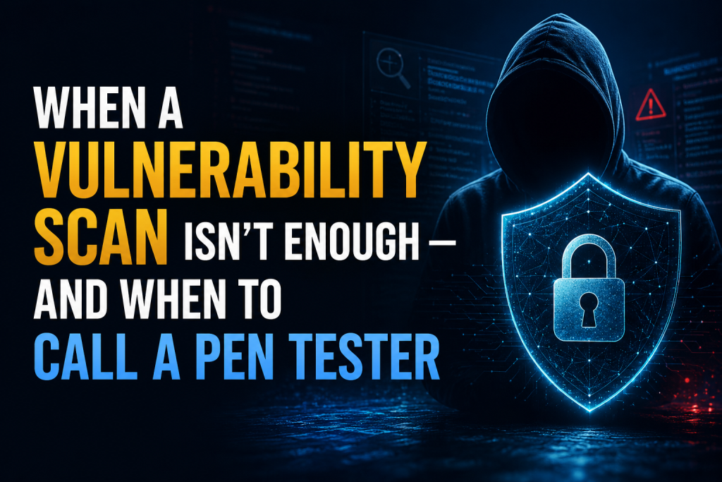 When a Vulnerability Scan Isn’t Enough — And When to Call a Pen Tester